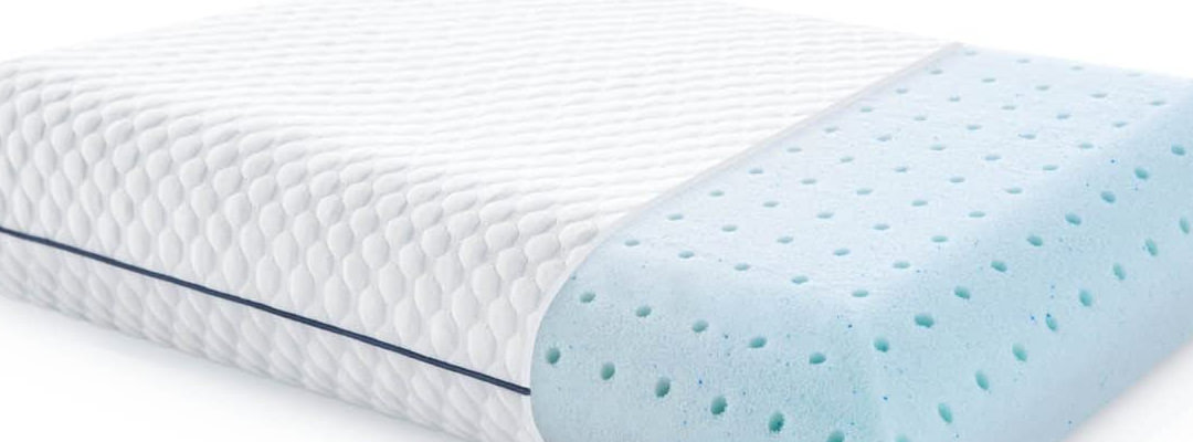 A memory foam pillow