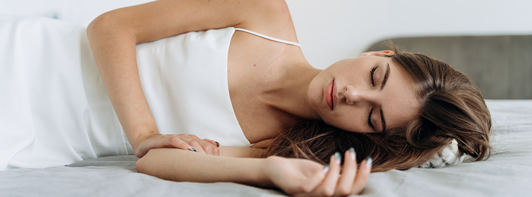 A young woman sleeping