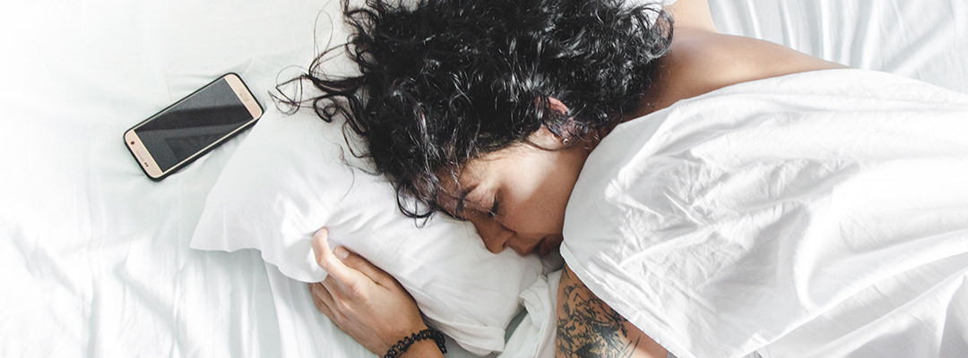 A young woman sleeping