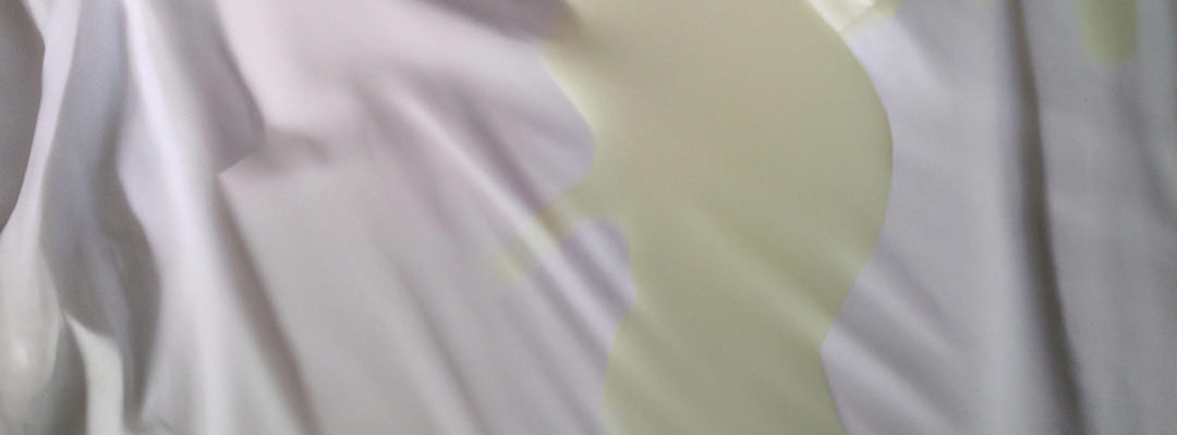 Urine on a sheet